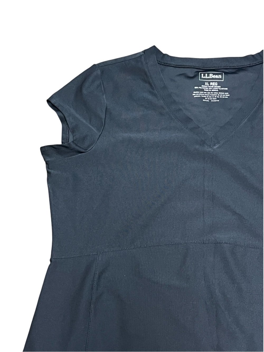L.L. Bean Women’s Black Fitness Short Sleeve Dress Size XL - Picture 3 of 6